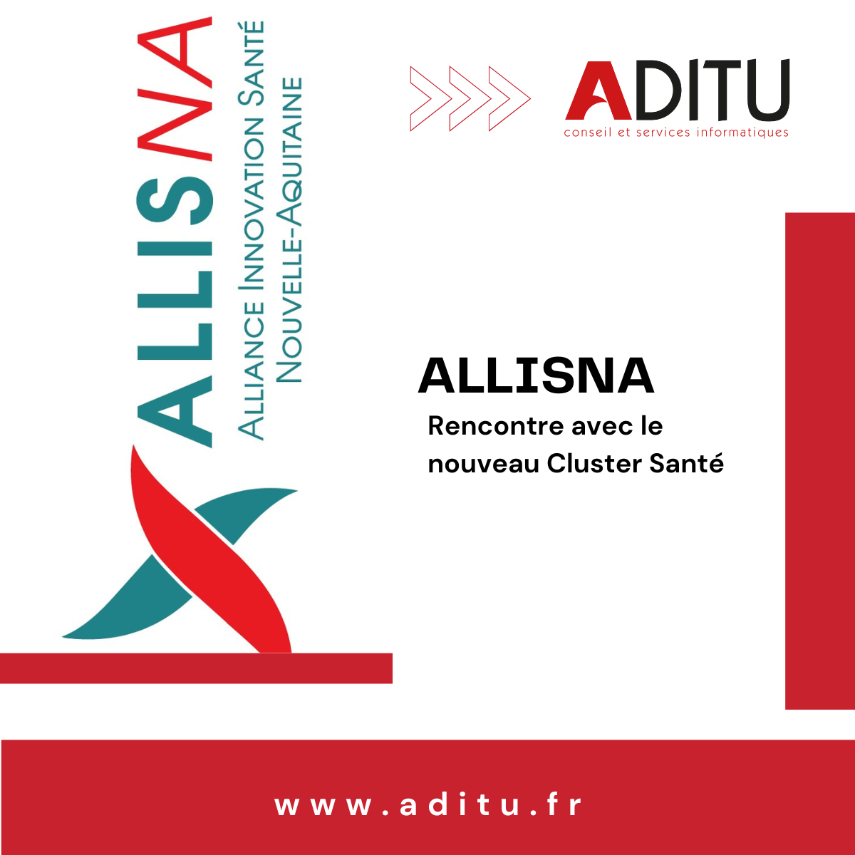 Le Cluster ALLIS-NA (Alliance Innovation Nouvelle Aquitaine) a présenté sa vocation, ses objectifs et ses axes de travail lors de sa venue le mercredi 26 mai au Centre d’Innovation Pulseo. La journée a débuté par des échanges entre l’Agglomération du Grand Dax, acteur pour lequel ADITU assure l’exploitation de son datacenter DATA³, et les dirigeants du Cluster :