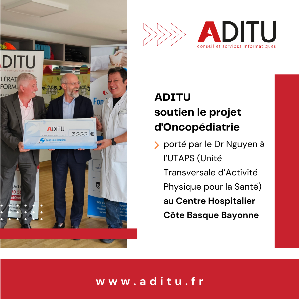 ADITU soutien le centre hospitalier côte basque Bayonne